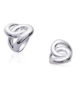 Grosse bague argent massif entrelacs-1