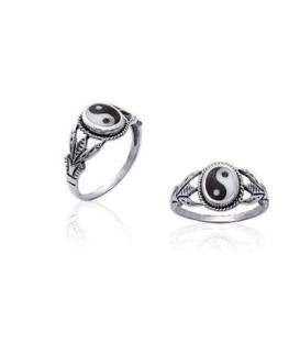 Bague yin et yang argent massif 