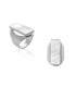 Grosse bague de nacre véritable sur argent 