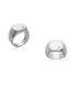 Chevalière bague argent massif et zirconium 