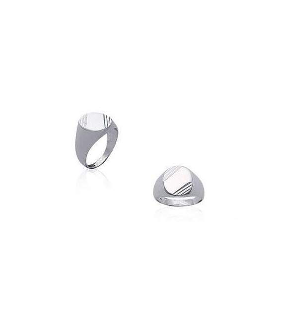 Chevalière homme argent massif 