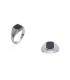 Chevalière carrée homme argent onyx 