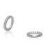 Bague jonc argent tour complet de zirconium 