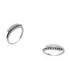 Anneau argent style alliance blancs et noirs 