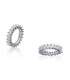 Alliance mariage bague argent massif de zirconium griffées en tour complet-2