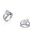 Bague argent entrelacs brisés zirconium 