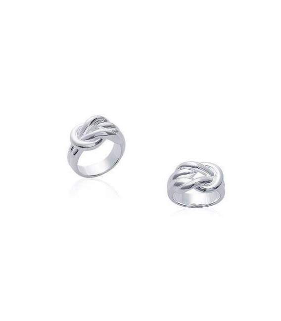 Bague argent massif noeuds en entrelacs 