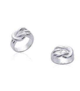 Bague argent massif noeuds en entrelacs 