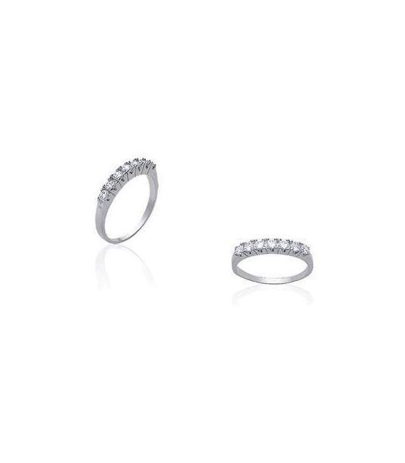 Alliance argent rehaussée de zirconium 