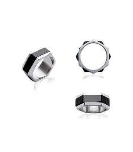 Bague écrou acier pivotant en ruthenium
