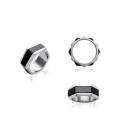 Bague écrou acier pivotant en ruthenium