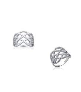 Bague argent massif noeuds en entrelacs 