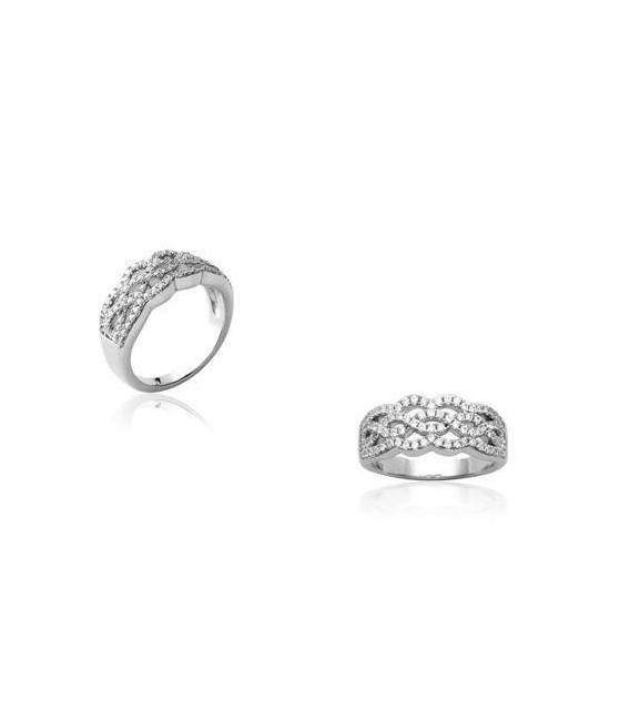 Bague argent entrelacs infini 