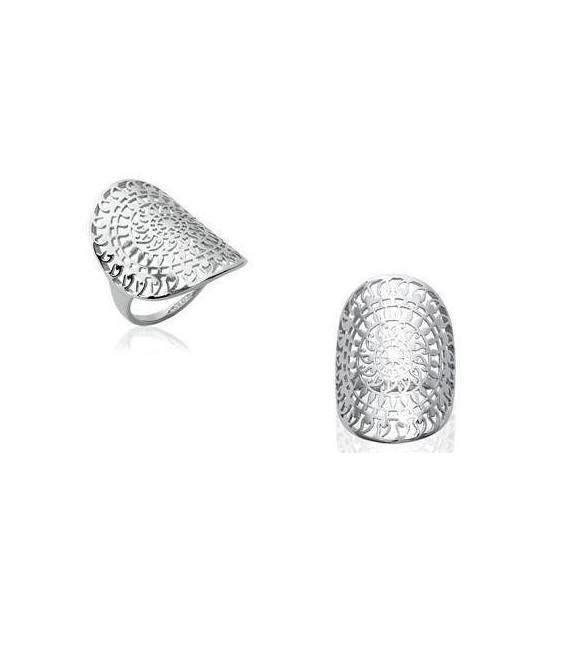 Bague femme argent massif plate 