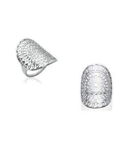 Bague femme argent massif plate 