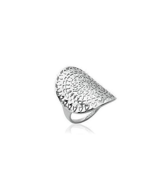 Bague femme argent massif plate 