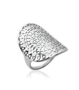 Bague femme argent massif plate