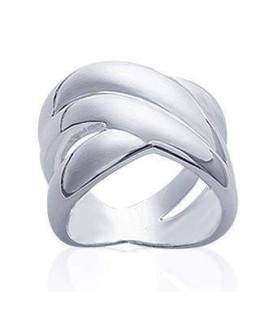 Grosse bague argent massif trois beaux anneaux fixes
