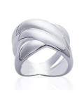 Grosse bague argent massif trois beaux anneaux fixes