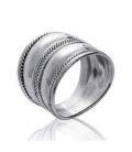 Grosse bague argent massif faux anneaux