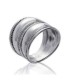 Grosse bague argent massif faux anneaux 