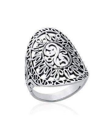 Bague femme argent fantaisie 
