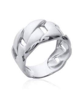 Grosse bague argent massif entrelacs fantaisie