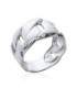 Grosse bague argent massif entrelacs fantaisie 