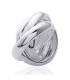 Bague argent massif trois anneaux libres 