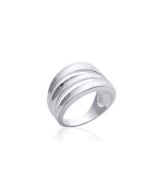 Bague argent massif anneau ouvragé 