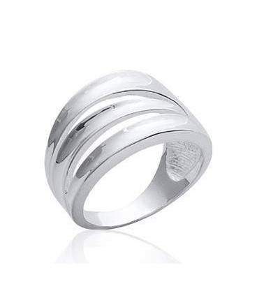 Bague argent massif anneau ouvragé 