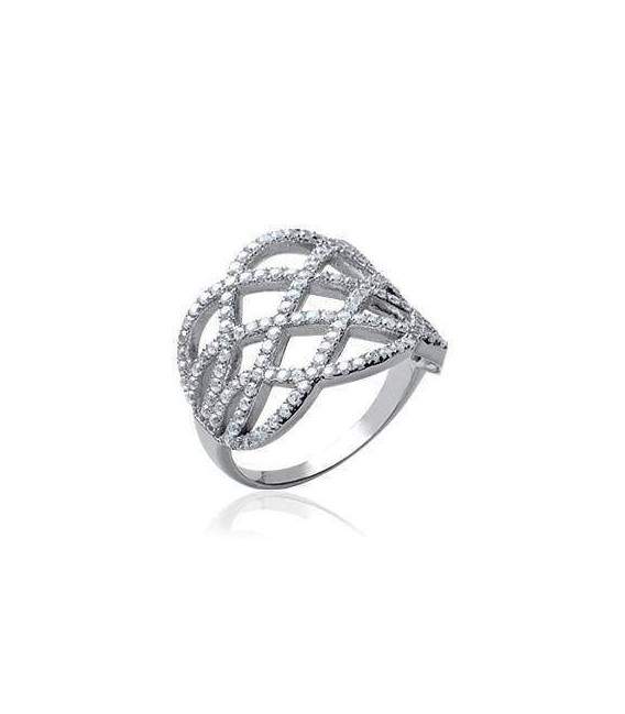 Bague argent massif noeuds en entrelacs 