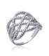 Bague argent massif noeuds en entrelacs 