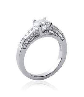 Bague argent massif solitaire griffé