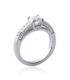 Bague argent massif solitaire griffé 