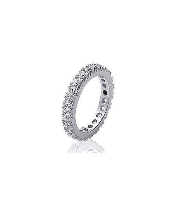 Bague jonc argent tour complet de zirconium 