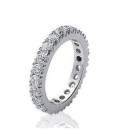 Bague jonc argent tour complet de zirconium