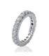 Bague jonc argent tour complet de zirconium 