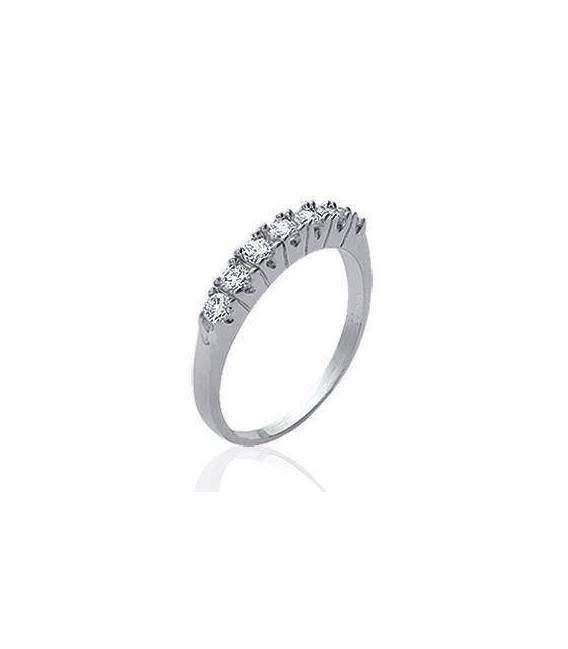 Alliance argent rehaussée de zirconium 