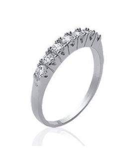 Alliance argent rehaussée de zirconium 