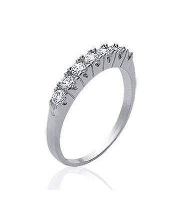 Alliance argent rehaussée de zirconium 