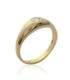 Bague jonc plaqué or zirconium d'un zirconium 