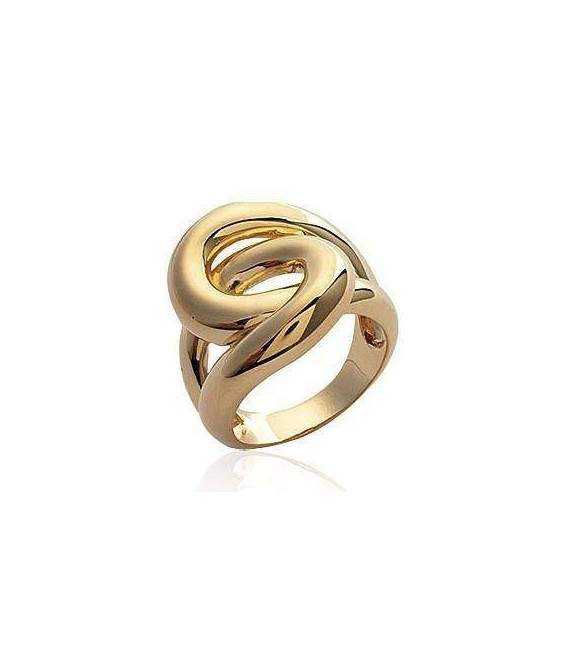 Grosse bague plaqué or enroulé 