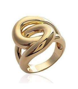 Grosse bague plaqué or enroulé 