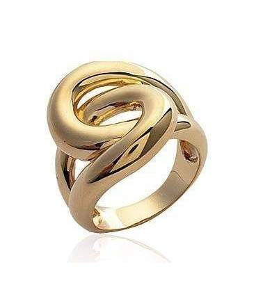 Grosse bague plaqué or enroulé 