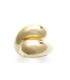 Grosse bague plaqué or anneau décalé 