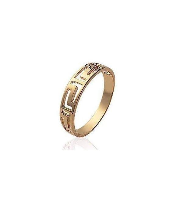 Bague plaqué or inspiration grec 