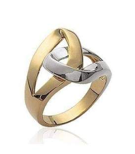 Bague plaqué or deux tons