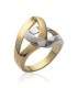 Bague plaqué or deux tons 