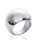 Grosse bague acier miroir mixte